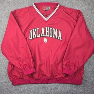 🔥🏈 Vintage Pro Player Oklahoma Sooners Windbreaker Pullover Jacket Mens 2XL